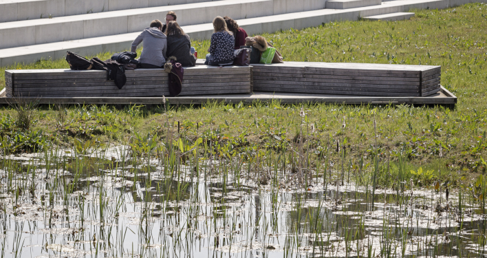 Espace inondable, EPA Paris Saclay. © P.Y.Brunaud.